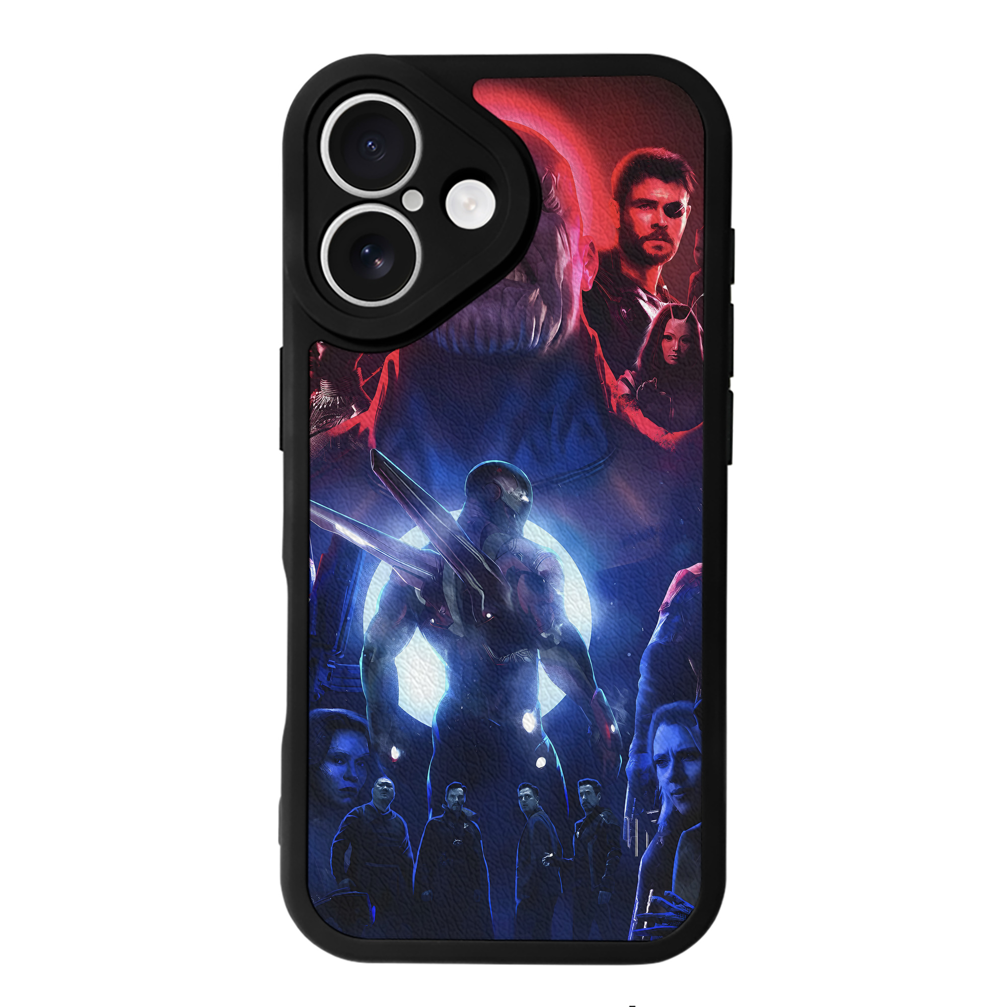 （画像用） アベンジャーズ The Avengers 【iPhone 16シリーズ対応】シリコンスマホケース（レザー調） 材質：シリコン